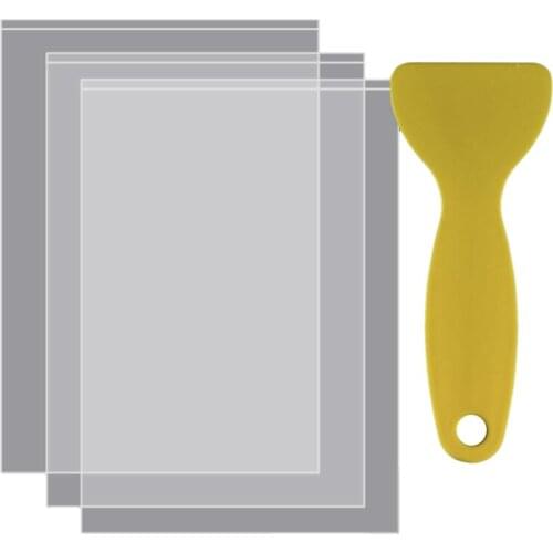 3Pcs FEP Release Film 200X140X0.15 mm for UV 3D Printers, LCD SLA Resin, with 1Pc Replacement Plastic Spatula