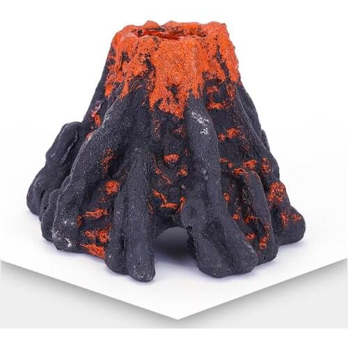 Fish Tank Volcano Shape Toy Oxygen Pump Betta Fish Accessories For Aquarium Air Pump Drive Ornament Fish House Decor Reef
