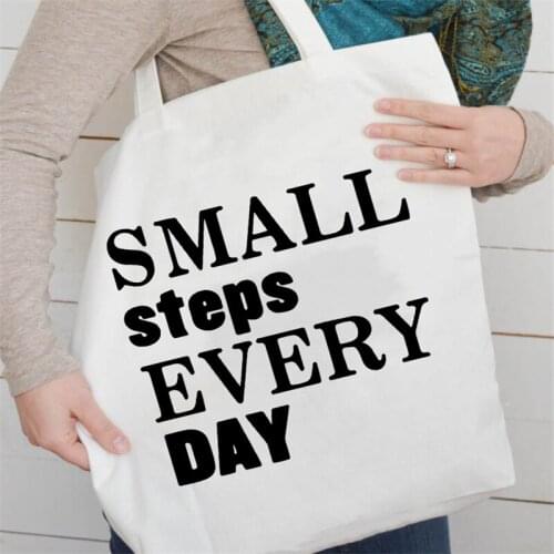 White Canvas Bags Eco Aesthetic Reusable Female Shopper Casual Harajuku Book Bags 2021 Hot Sale Fashion Women Shopping Tote Bag