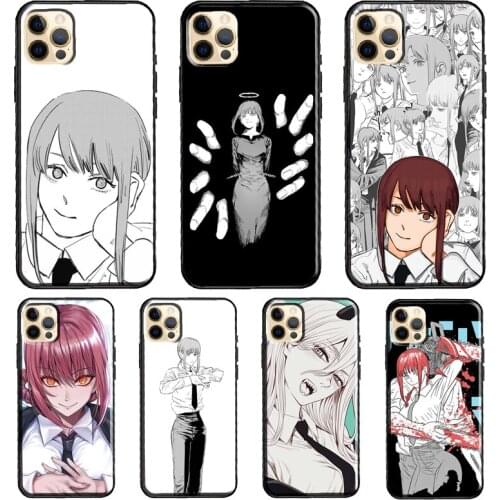 Makima Chainsaw Man Anime Soft Cover For iPhone 11 12 Pro Max XS XR X 12 mini SE 2020 5S 6S 7 8 Plus Phone Case