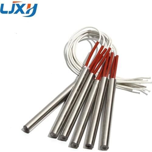 LJXH 2PCS 20mm 80~150mm Cylindrical Electric Heating Pipe Tubular Heater 304SUS Single-End Rod 110/220/380V 500/530/650/750/950W