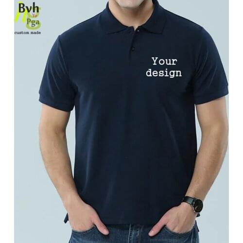 Summer short-sleeved polo shirt business people clothing custom printing photo logo text mens and womens tops