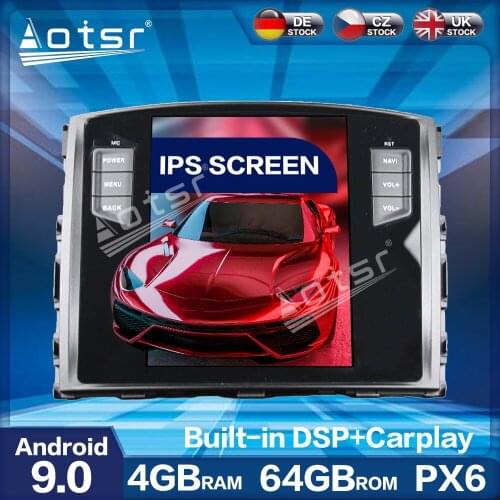 For MITSUBISHI Pajero V97 2006-2012 Android 9.0 Multimedia Player Tesla Screen 4+64GB Car Radio Auto GPS Navigation DSP carplay