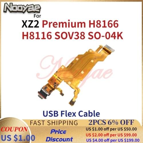 Best For Sony Xperia XZ2 Premium H8166 H8116 SOV38 SO-04K USB Dock Charging Port Plug Charger Flex Cable Type C Board Ribbon