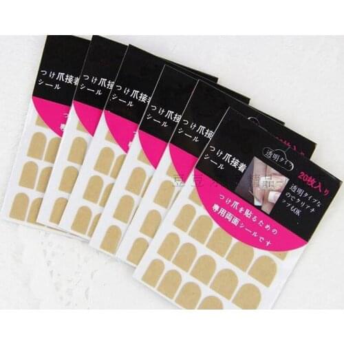 4pcs/set Double-Sided Nail Stickers Adhesive Manicure Patch / Fake Nails Chip Dedicated Waterproof Double-sided