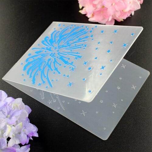 Fireworks Plastic Embossing Folders for DIY Scrapbooking Paper Craft/Card Making Decoration Supplies Y022