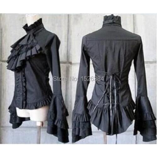 Flare Sleeve Cotton Gothic Lolita Blouse L5