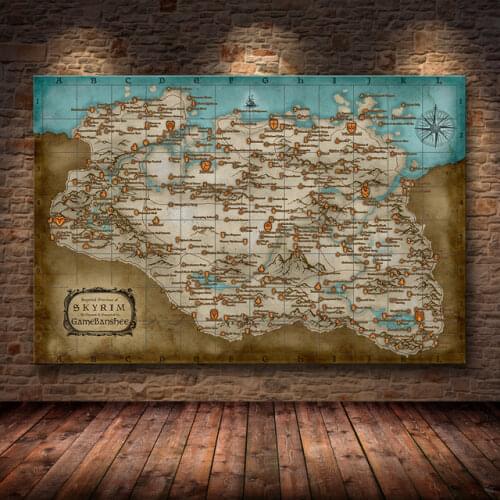 Skyrim The Elder Scrolls Game Posters and Prints Wall art Decorative Picture Canvas Painting For Living Room Home Decor Unframed