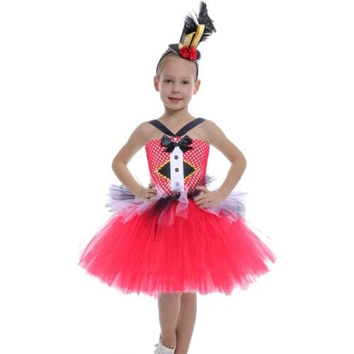Disguise Halloween Girl Costume Ringmaster Girls Tutu Dress Circus Baby Birthday Outfit Kids Children Carnival Party Dresses