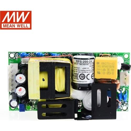 MEAN WELL RPS-200-24 Switching Medical Power Supply 110V/220V AC to 24V DC 8.4A 200W Meanwell Open Frame Power Supply unit PCB