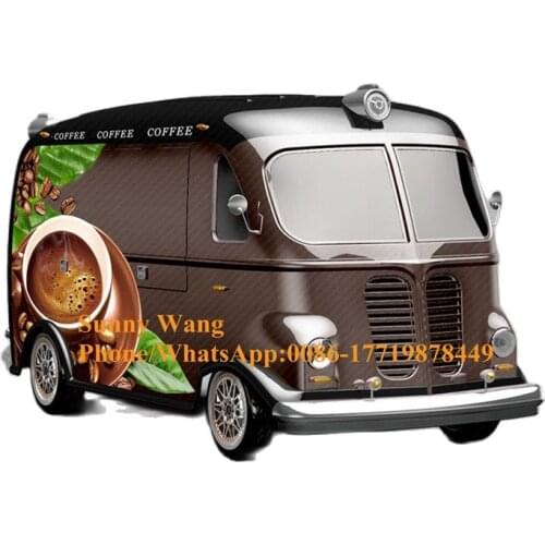 Mobile Electric Coffee Food Truck Snack Fast Food Cart Truck Catering Trailer Mobile Food Cart For Sale