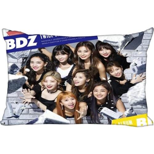 New Arrival Custom TWICE Satin Pillowcase 35x45cm (one side) Printed Zipper Pillow Cover Custom your image gift