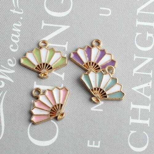 Mini Order 20pcs/lot Colorful Flowers Enamel Necklace Pendant Metal Alloy Jewelry Oil Drop Gold Tone Diy Necklace Charm Pendant
