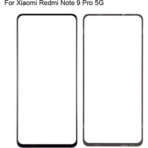 2pcs For Xiaomi Redmi Note 9 Pro 5G Front LCD Glass Lens touchscreen 9Pro Touch screen Panel Outer Screen Glass without flex