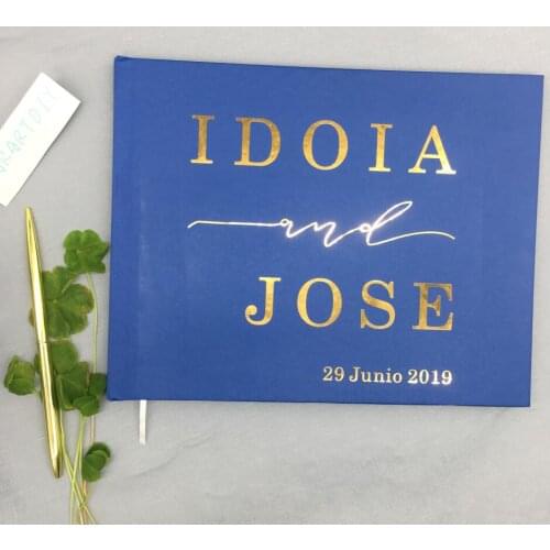 Personalize blue wedding Sign In Guest Book, Customize Wedding Guest Book Ideas journals guestbooks photo albums gifts