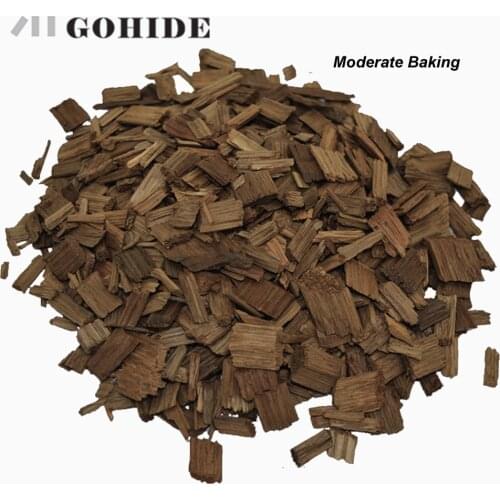GUH A Bag Of Oak Chip French Home Brewing in Moderate/Severe Baking Flavor Wine Brandy Provide Oak Barrel 50g/100g/1000g Option