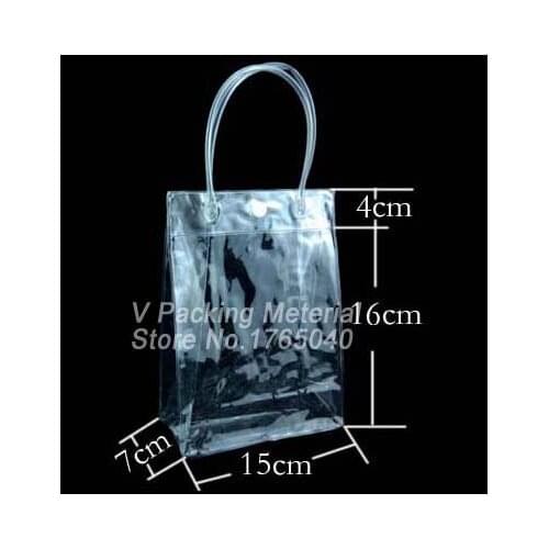 Size:20*15*7cm Fast Free shipping .good quality clear pvc packing bag gift bagCosmetic Cases bag. 100piece\lot