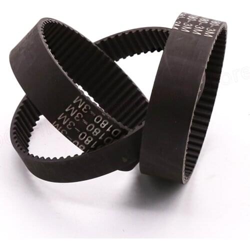 Black Rubber HTD-3M Timing Belt 204-231mm Perimeter Closed Loop Width 15mm Synchronous Belts Part High Transmission Efficiency