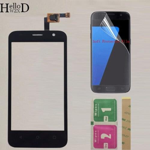 4.5" Touch Screen For ZTE Z812 Touch Screen Digitizer Sensor Outer Glass Lens Panel Mobile Replacement Protector Film 3M Glue