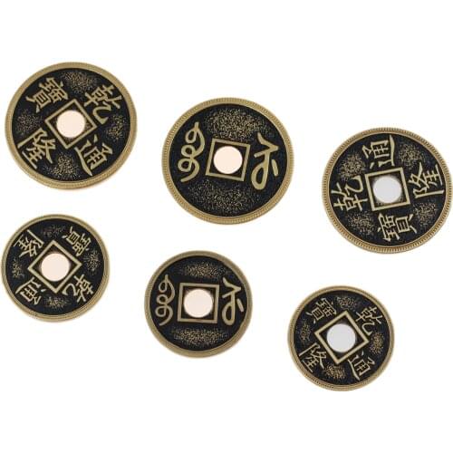 Triad Coins (Chinese Palace Coin) Produce Vanish Change Three Coin Magia Close Up Illusions Magic Tricks Gimmick Props Mentalism