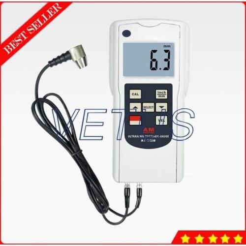 Ultrasonic Thickness Gauge Tester Meter AT-140B 0.01mm 1.2~300mm Resolution with Metal Width Measuring Instrument