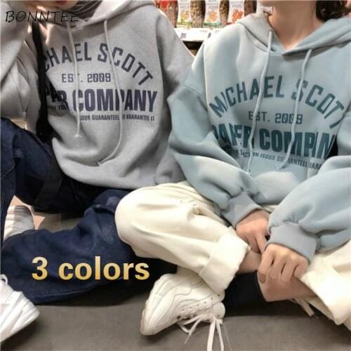 Hoodies Women BF Loose 2XL Streetwear Thickening Warm Winter Velvet Womens Unisex Pullover Fashion Korean Style Harajuku Ulzzang