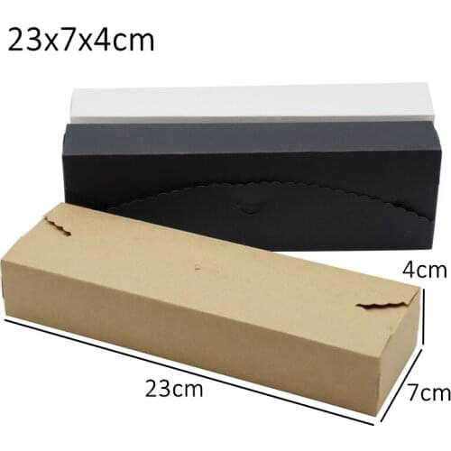 20pcs/lot 23*7*4cm Brown white Carton Kraft Box Wedding Gift Candy Boxes Soap Packaging Jewellry Packing Box
