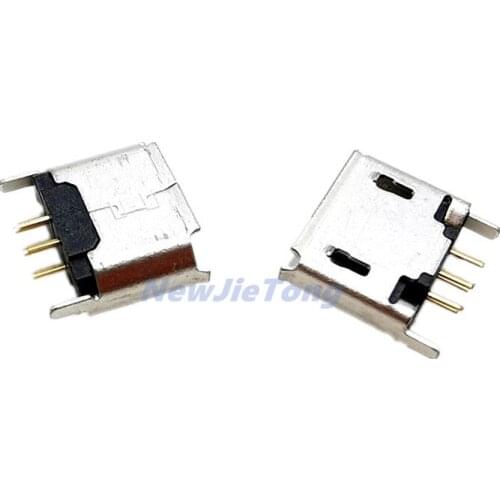 20pcs Vertical Micro Mini USB 5pins Female Seat 180 Degrees Jack 5P Direct Plug-in USB Connector
