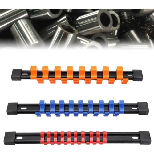 3pcs 1/4 3/8 1/2" Double Side Plastic Sliding Socket Holder Mountable Socket Organizer Divider Rail Tray Holder Rail Tool