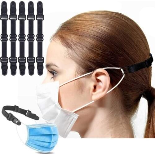 5pcs Face Mask Band Extenders Mask Elastic Strap Adjuster Protect Ear Break Mask Ear Grip Extension Hook Buckle Holder Strap
