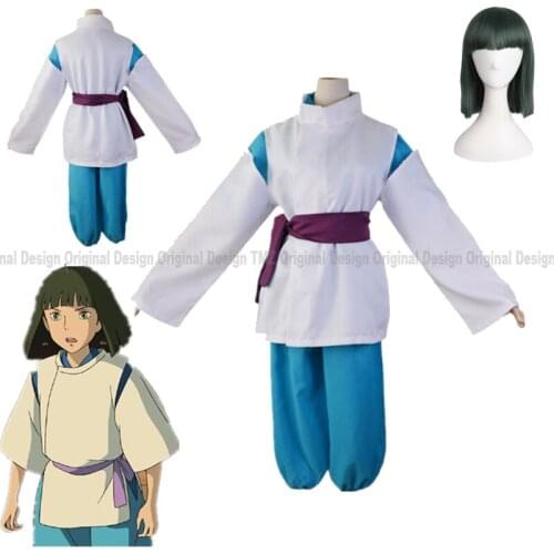 Anime Movie Spirited COS Play Clothing White Dragon Clothes Chihiro And White Dragon Haku Kohakunushi Uniform Cosplay Costume