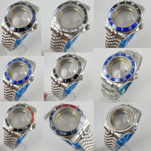 40mm jubilee sapphire Watch Case Fit ETA 2836 DG2813 3804 Miyota 8215 Movement