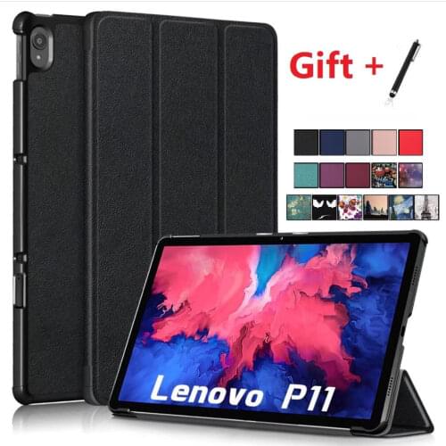 For Lenovo Tab P11 TB-J606F 11 inch P11 Pro TB-J706F 11.5 inch Tablet Case Folio Stand with Auto Sleep/Wake with Soft Film+ Pen