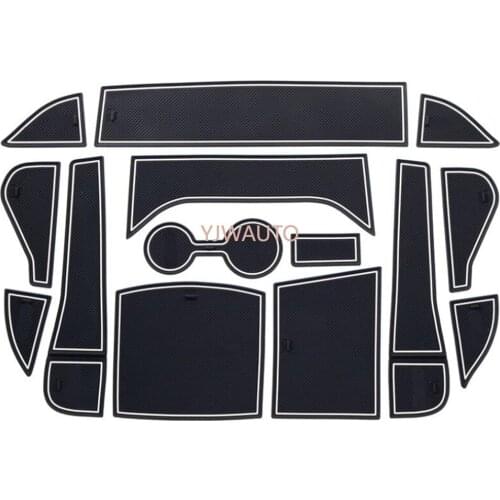 Door Slot Mat for Hyundai LAFESTA Gate Groove Cushion Car Door Rubber Cup Holder Mats Anti-slip Carpets Position