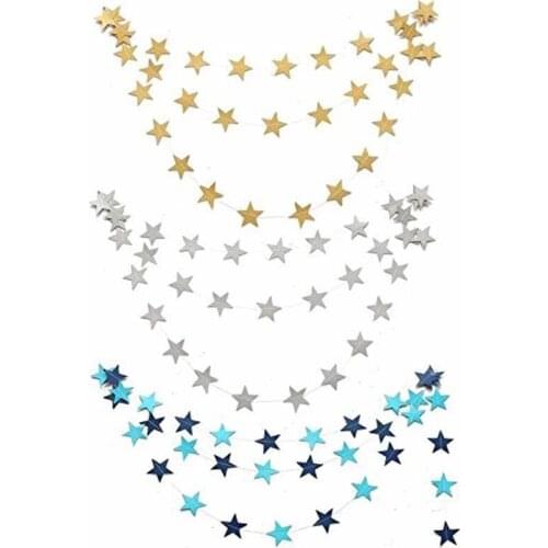 Star Garlands Banner boy girls kids Birthday Party Wedding Children Room baby shower Gender Reveal Baptism Retirement Decoration