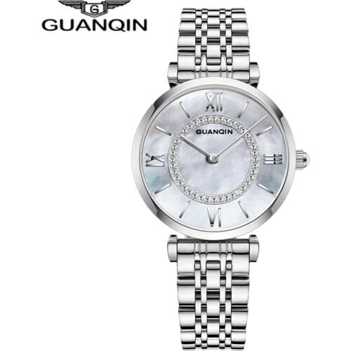 GUANQIN Womens Silver Watch