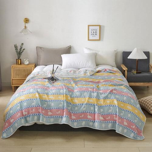 Cotton Leisure Blanket Bedroom Bed Blanket Sofa Nap Summer Office Air Conditioning Blanket Towel Quilt