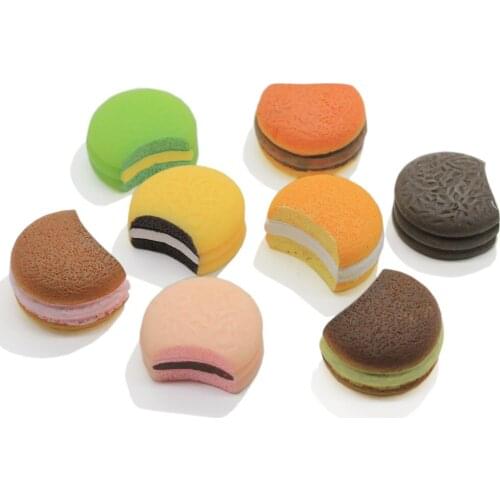 Kawaii Take A Bite Cake Resin Cabochons Lovely Funny Sweet Dessert Dollhouse Food Crafts For Earring Jewelry Making DIY