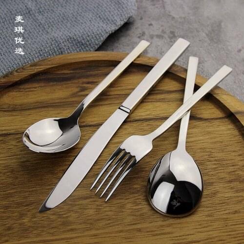 Kitchen Tableware Stainless Steel Western Food Steak Butter Knife Fork Spoon Flatware Sets 2pc/lot