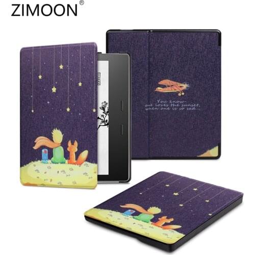 Premium PU Leather Lightweight Protective Case for Kindle Oasis 10th 2019 for Kindle Oasis 9th 2017 Print Cover