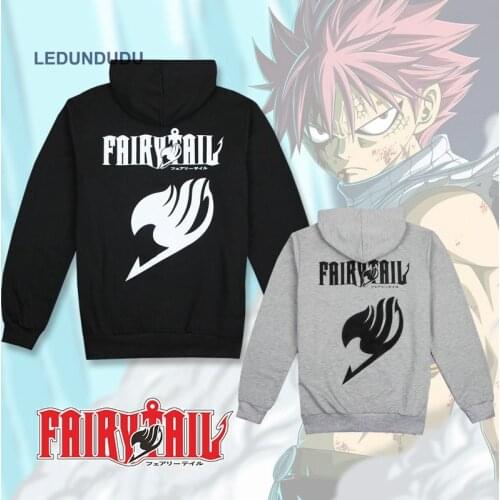 Hot Anime Fairy Tail Cosplay Hoodies Guild Label Printed Hoody Sweatshirts Unisex Long Sleeve Autumn Winter Coat