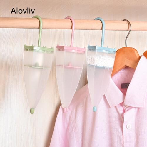 Umbrella Shape Mini Dehumidifier For Home Use Wardrobe Hangable Clothes Dryer with Desiccant Reusable Moisture Absorber Box