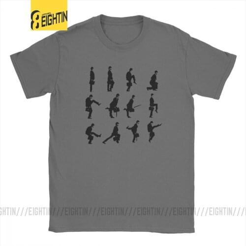 The Ministry Of Silly Walks Monty Python Humour Wa Step Vector T Shirt Men Cotton Vintage T-Shirts Humor Tee Short Sleeve Top