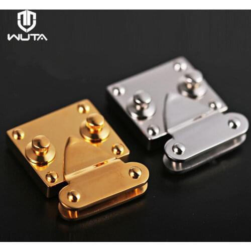 WUTA High Quality Stainless Steel Knob Lock Sets & Spring Clasp for Purses Bags DIY Leather Hardware Durable for Dulles Bag Lock