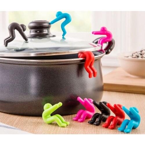 Spill-proof Lid Lifter for Soup Pot Kitchen Tools Lid Stand Silicone Heat Resistant Holder Keep The Lid Open Great Decoration