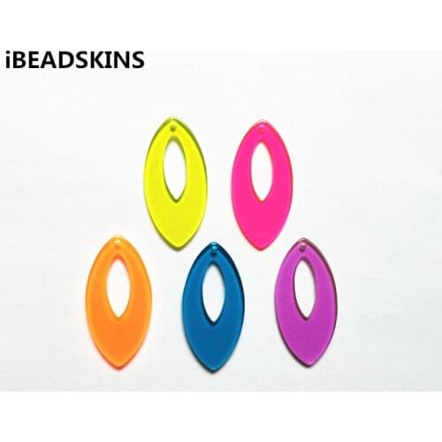 New arrival! 41x20mm 100pcs acrylic Neon effect oval-shape charms for stud earrings/earrings accessories/Earring parts DIY