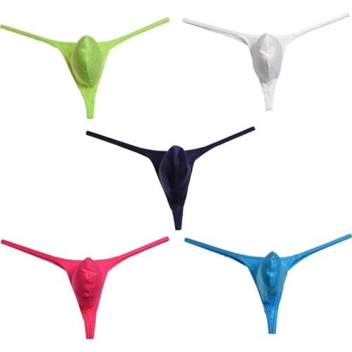 New Arrival Sexy Bikini Mens thongs and g strings Sexy Protruding Penis Pouch Male Thong Underwear Underpants Men Tanga T-Back