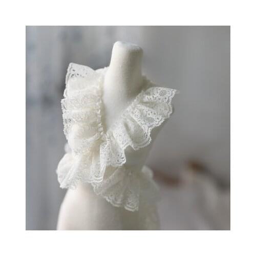 1meter Single Layer Frilled Embroidery Cloth Lace Trim for DIY Crafts Costume Sewing Accessories Pink White Ivory Lace Fabric