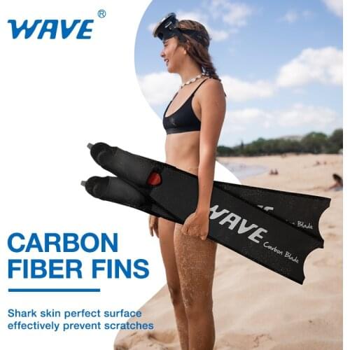 Carbon Fiber Freediving Flippers Professional Spearfishing Fins Scuba Diving Equipment Long Non-Slip Flexible Snorkeling Shoes