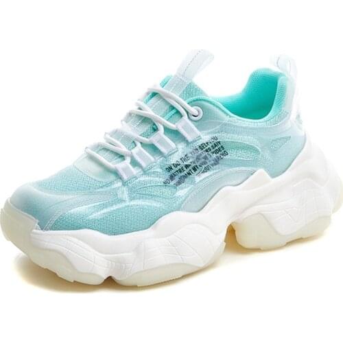 RASMEUP Casual Thick Soled Old Dad Shoes Womens 2021 New Versatile Breathable Fashion Small White Mesh Comfortable Sports Shoes